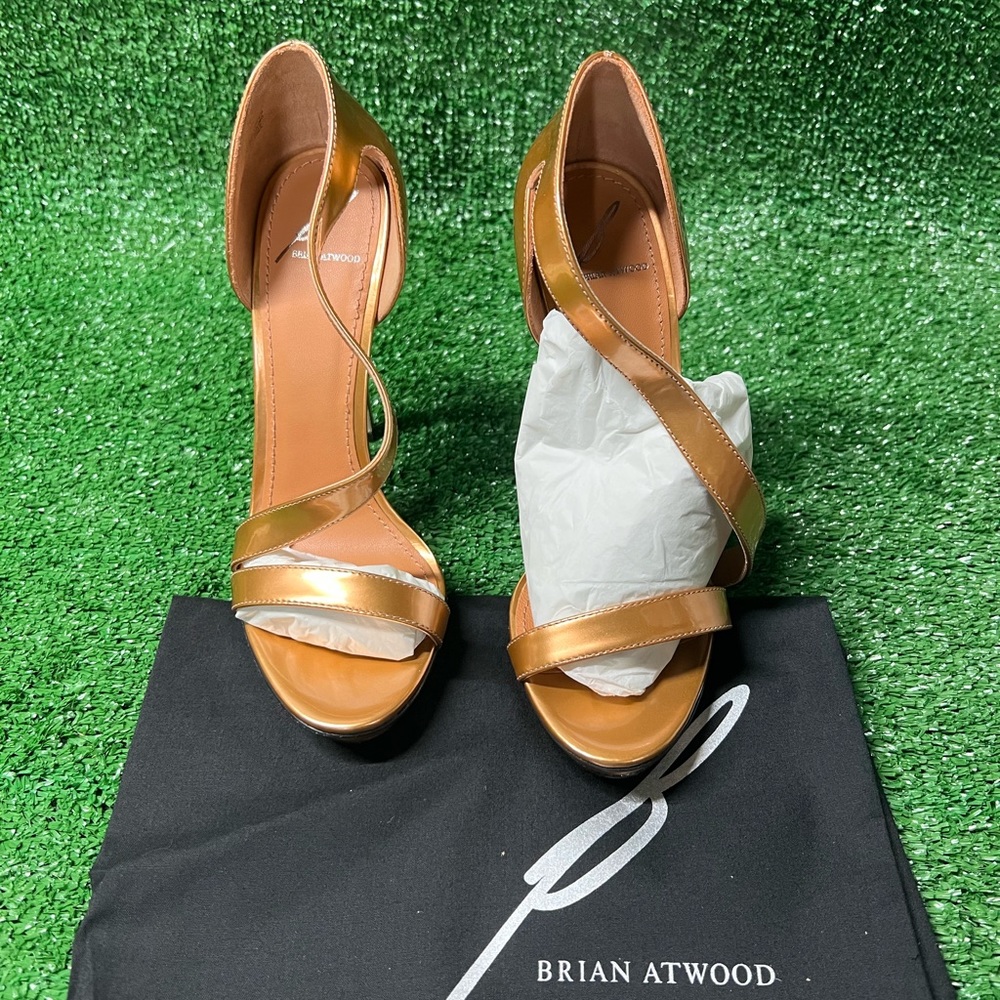 Brian Atwood copper heels